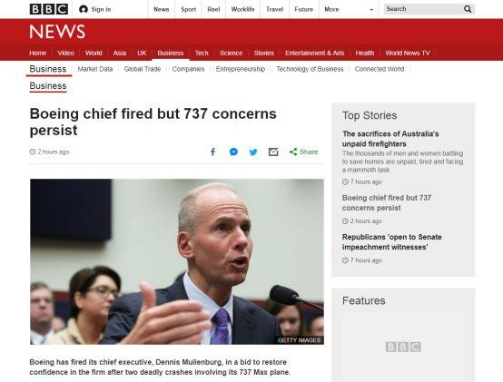 波音炒掉現任CEO 新帥能否帶領波音走出危機